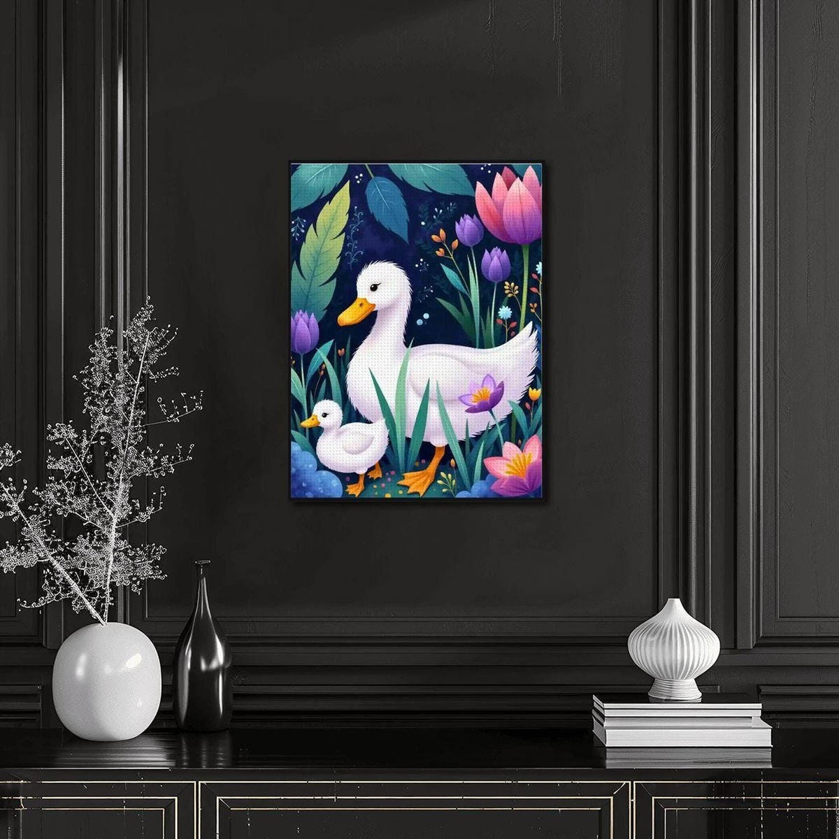 Goose DIY Diamond Painting Kit, 12" x 16" Self-Adhesive Canvas Art