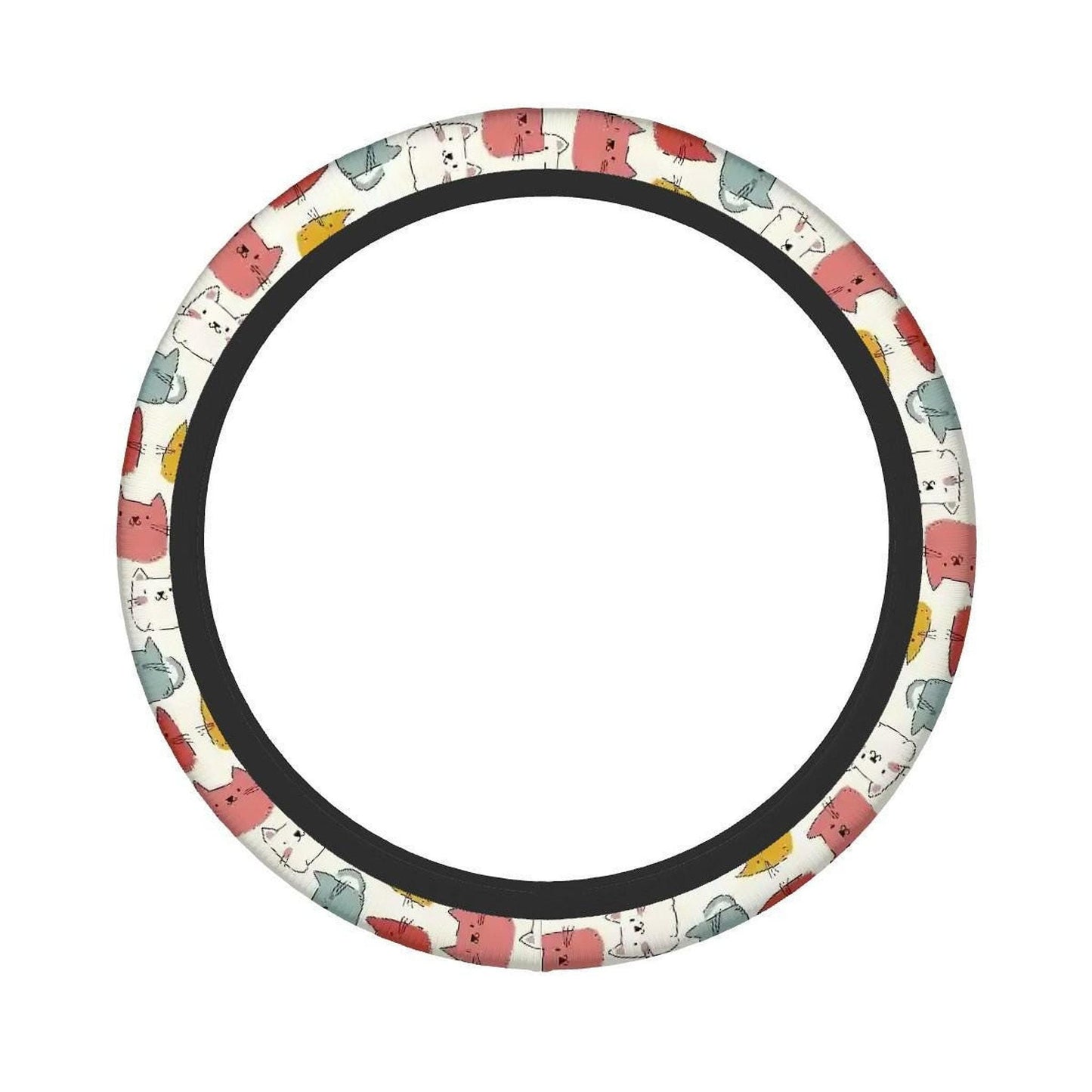 Cat Steering Wheel Cover, Cat Pattern with Comfortable Grip & Durable Protection