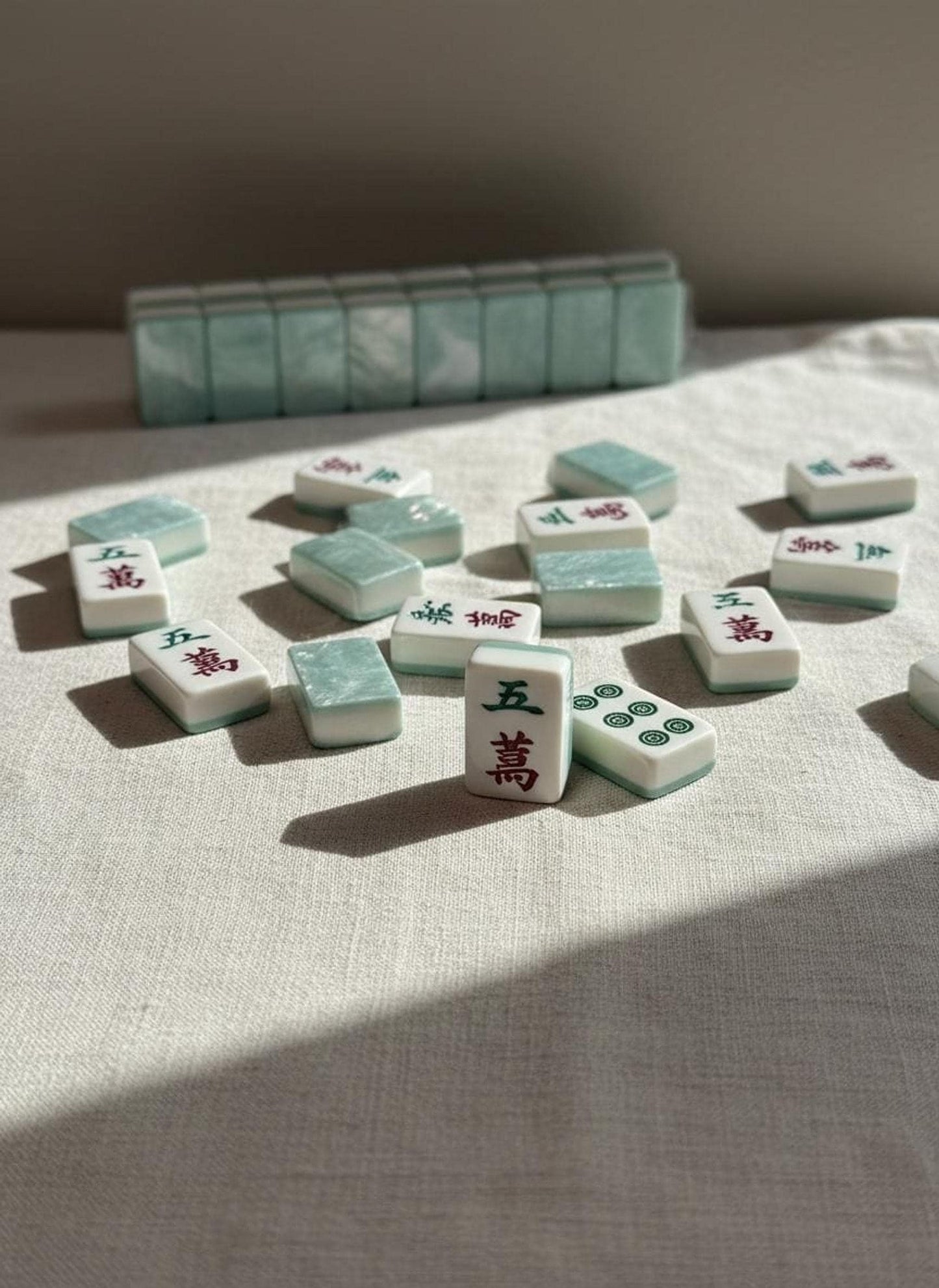 Beach Mahjong Set – Ocean Inspired Acrylic Tiles with Free Carrying Bag