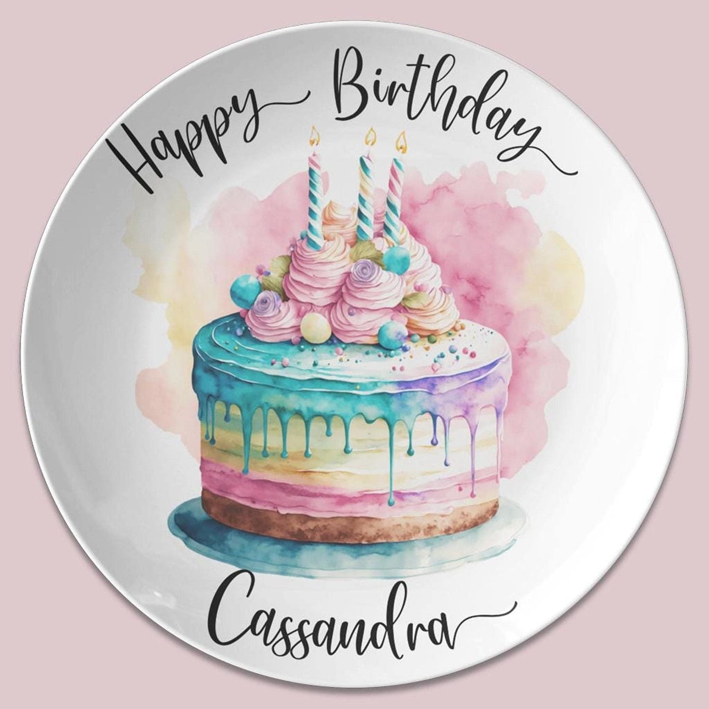 Birthday Plate Cake, 10" ThermoSaf Serving with Balloon Design