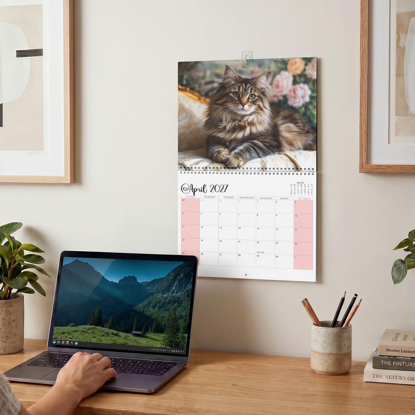 Posh Cats 2027 Wall Calendar | Glamorous Feline, Nautical Theme, Seaside Cocktails