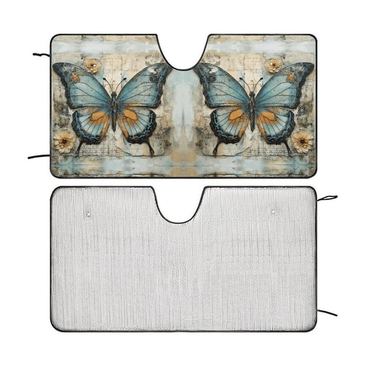 Butterfly Windshield Sunshade: Car Accessory for UV Protection and Decorative Vehicle Gift
