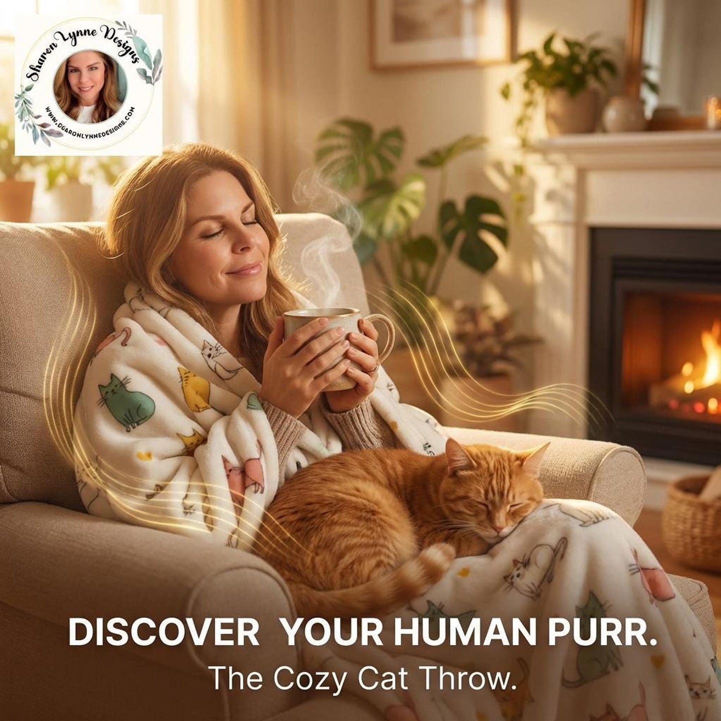 Cat Throw Blanket, Soft Flannel Fleece for Cozy Comfort in Living Rooms and Bedrooms