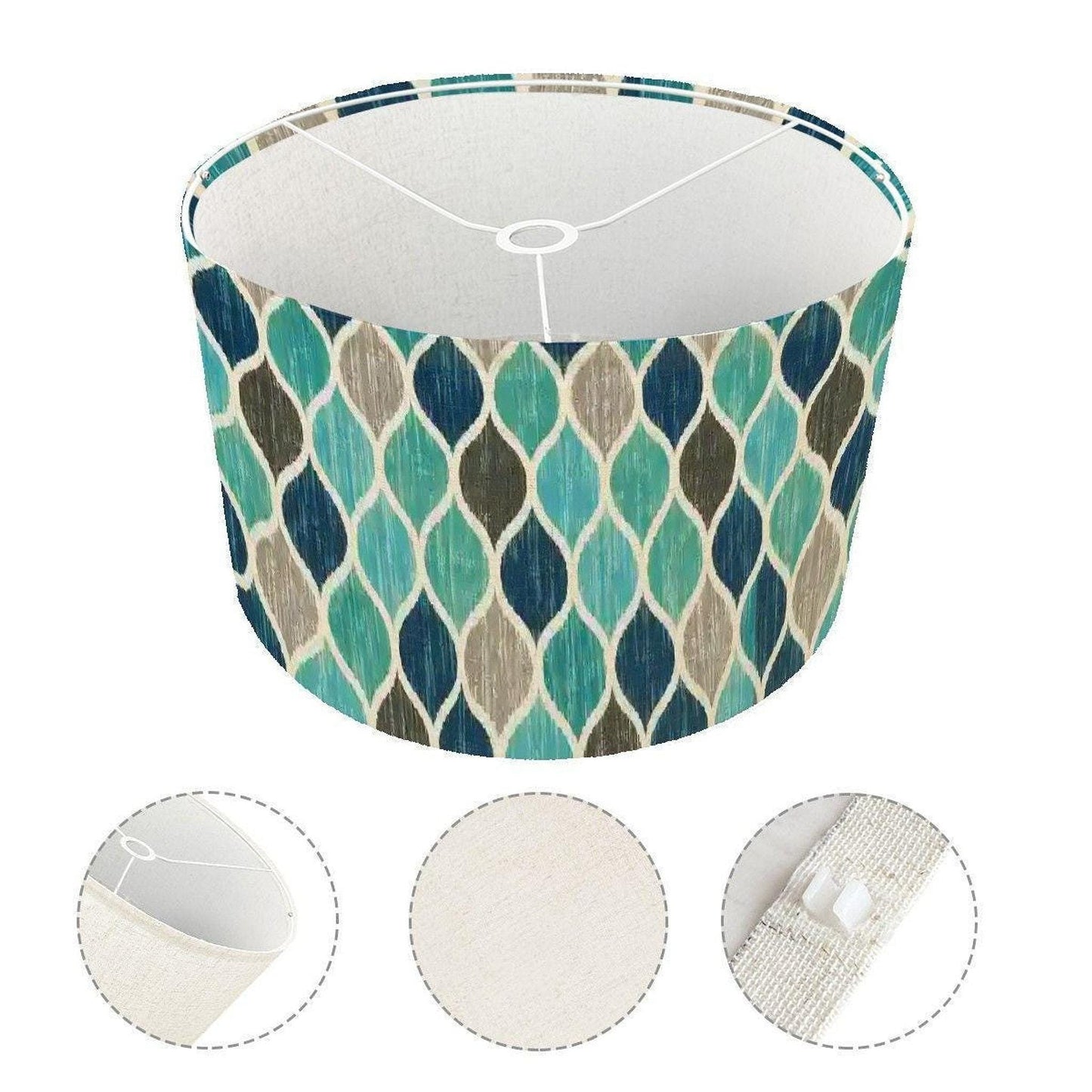 Ocean Lamp Shade, Tripod Floor with Mosaic Design