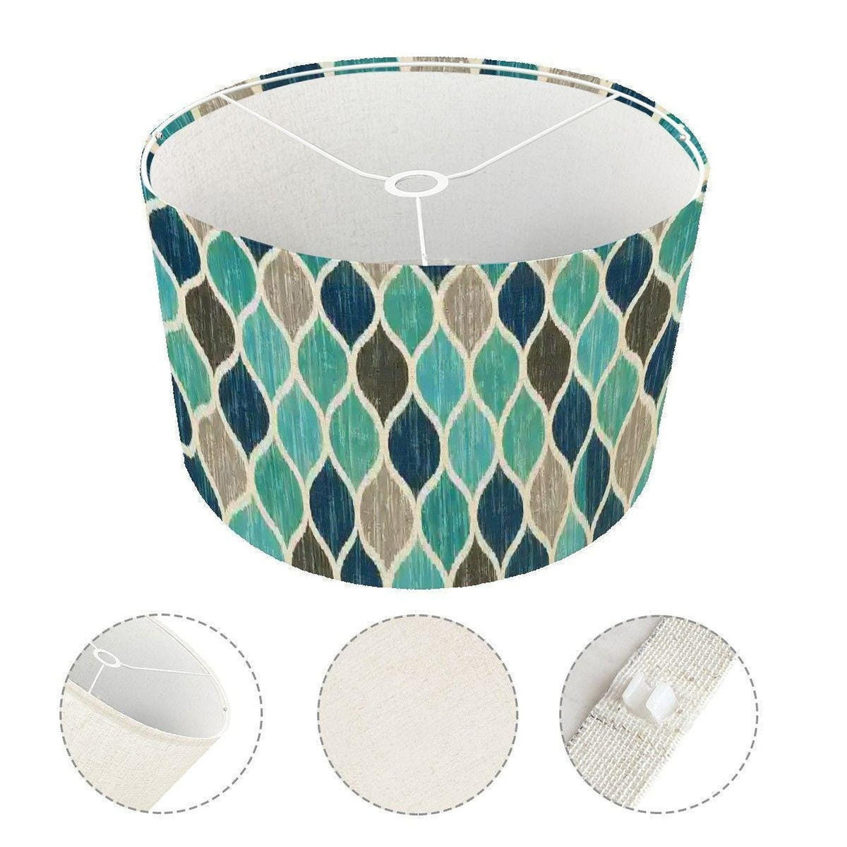 Ocean Lamp Shade, Tripod Floor with Mosaic Design