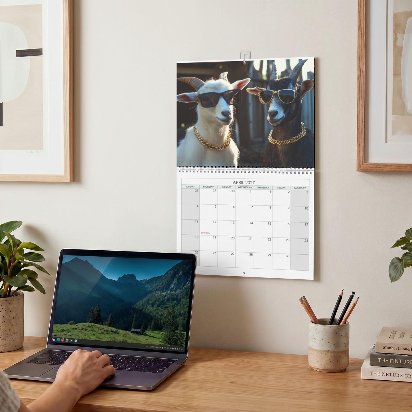 Goat Calendar 2027 | Whimsical Photos with Writable Grid