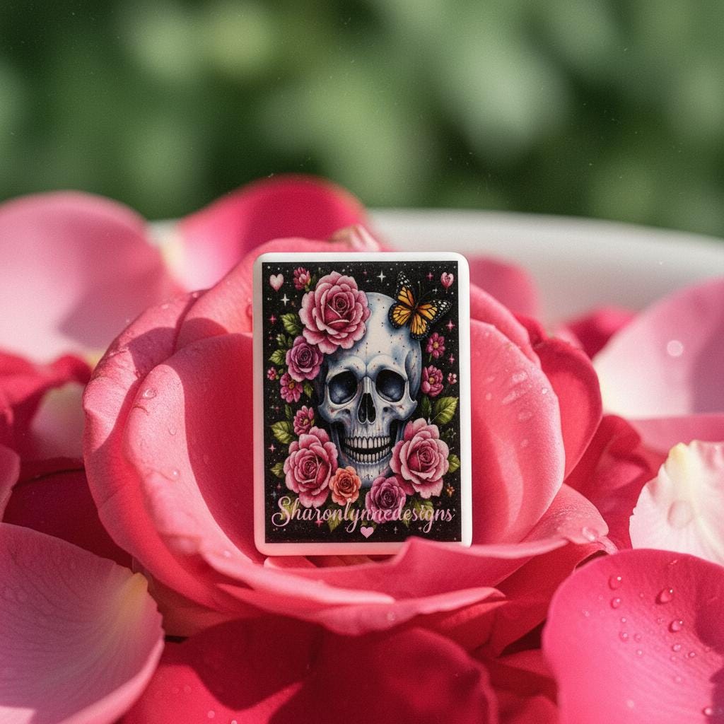 Sugar Skull American Mahjong Tile Set – 166 Piece Acrylic Game Set with Jokers