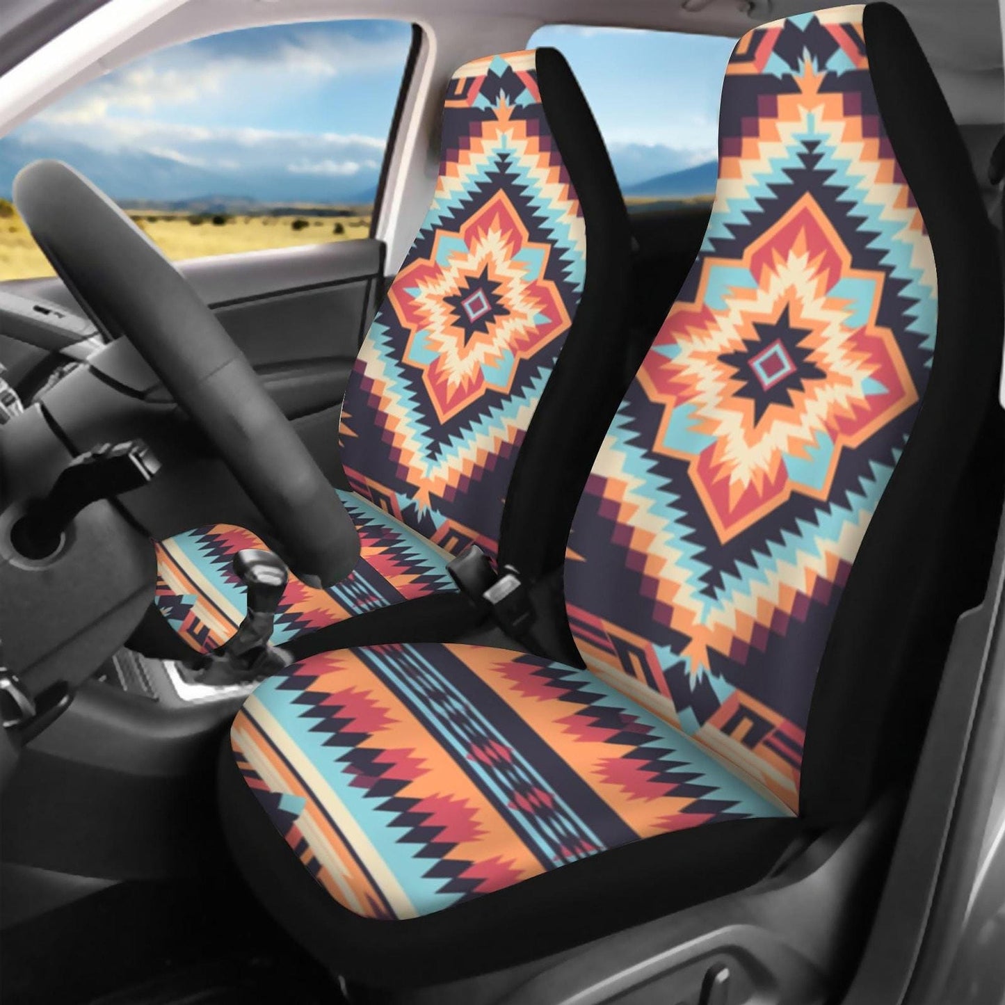 Native Seat Covers, Polyester Spandex Blend Full Set for Front and Rear