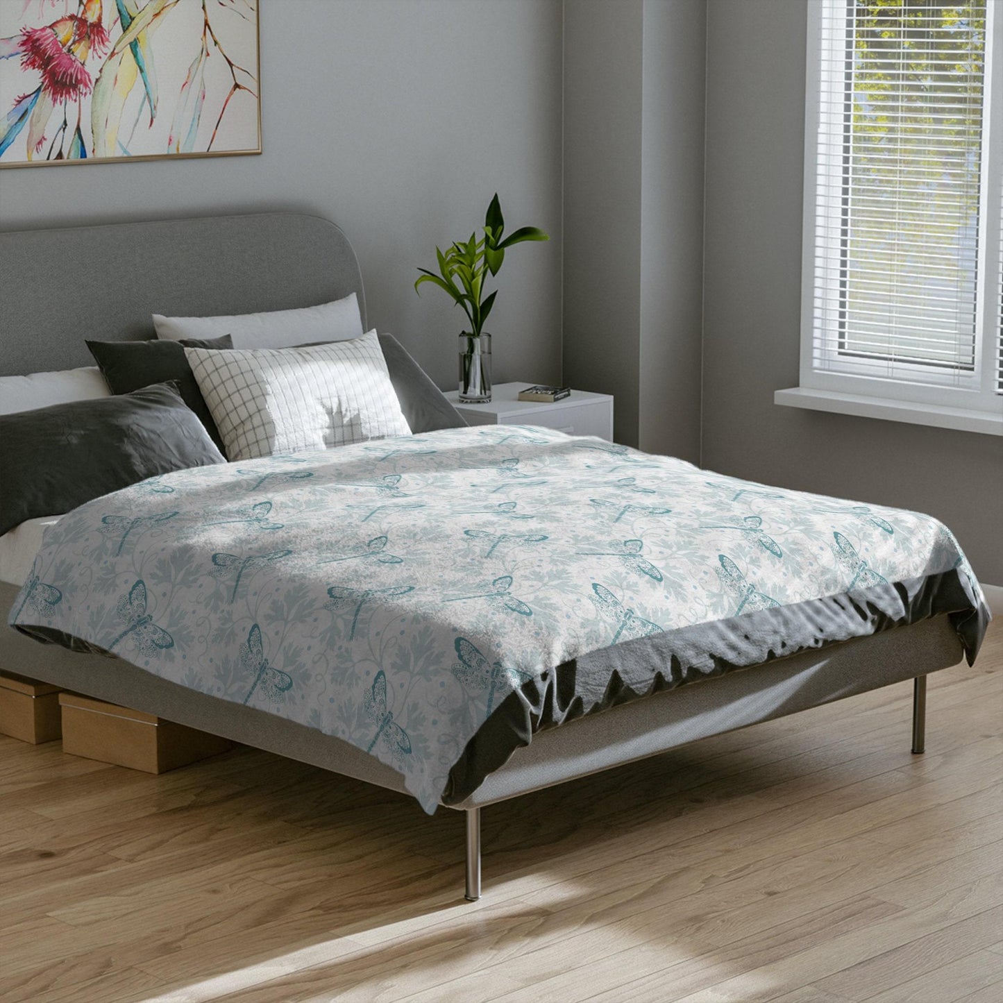 Dragonfly Fleece Blanket, Velvety Soft Plush Throw in Multiple Sizes