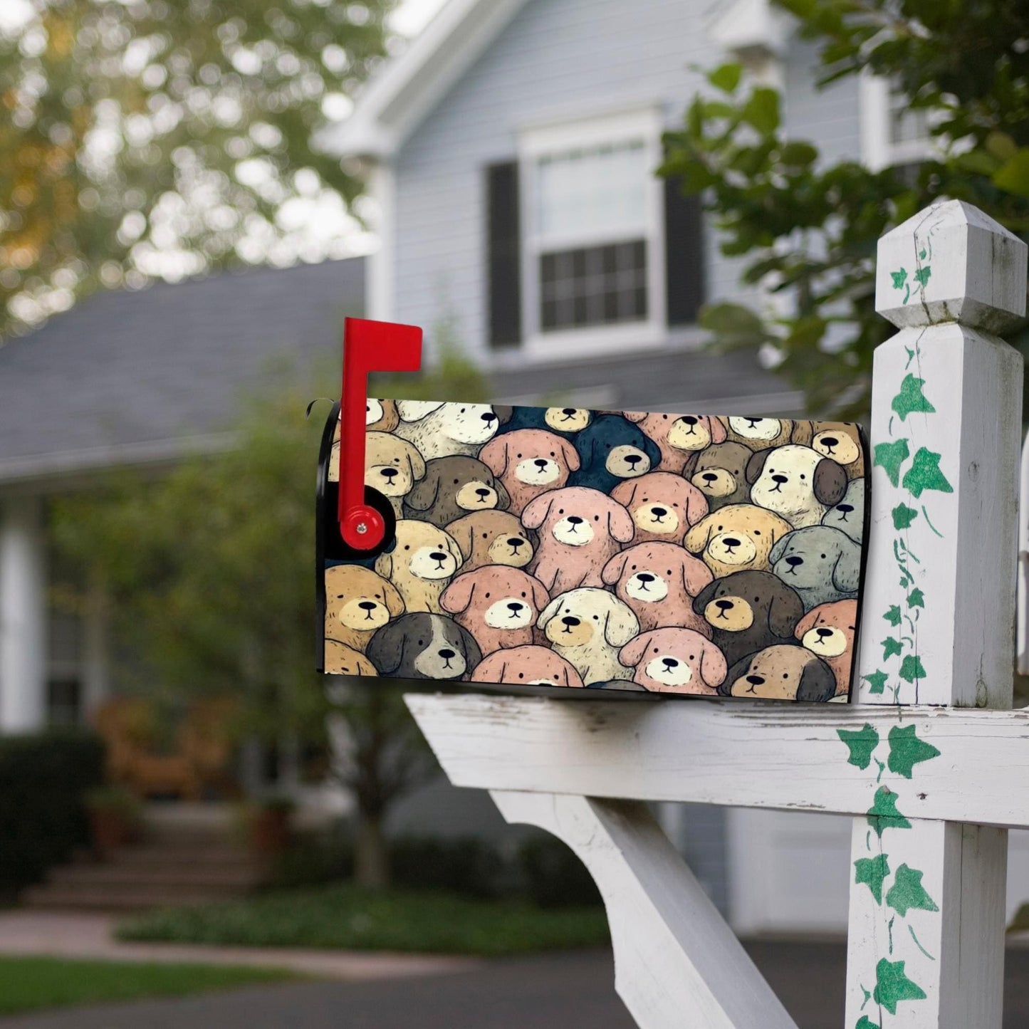 Waterproof Dog Mailbox Cover, Durable Oxford Cloth Decor in Two Sizes