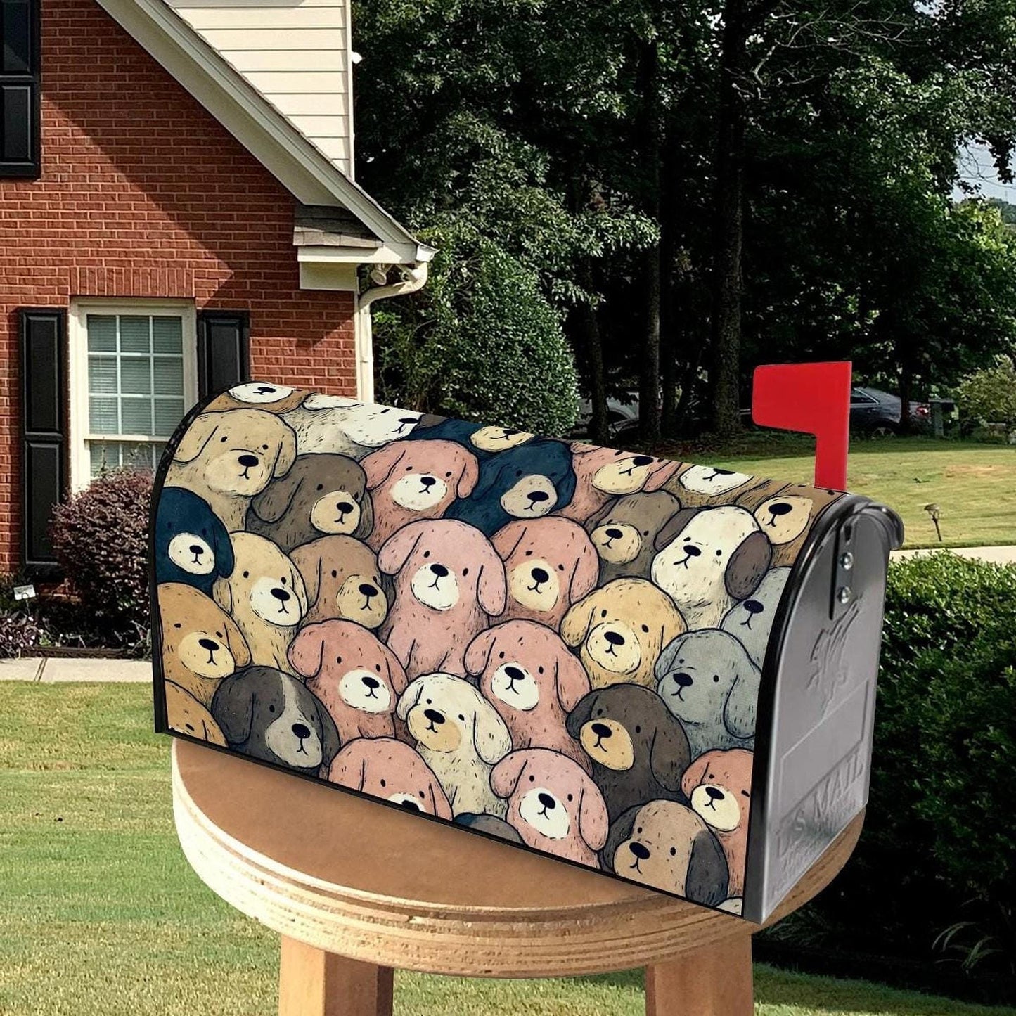 Waterproof Dog Mailbox Cover, Durable Oxford Cloth Decor in Two Sizes