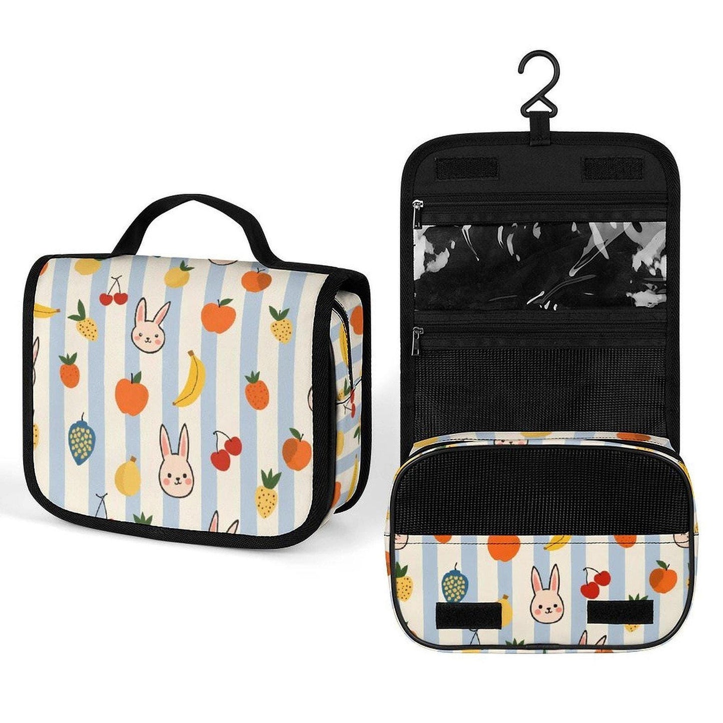 Bunny Toiletry Bag, Durable Polyester Organizer with Multiple Compartments