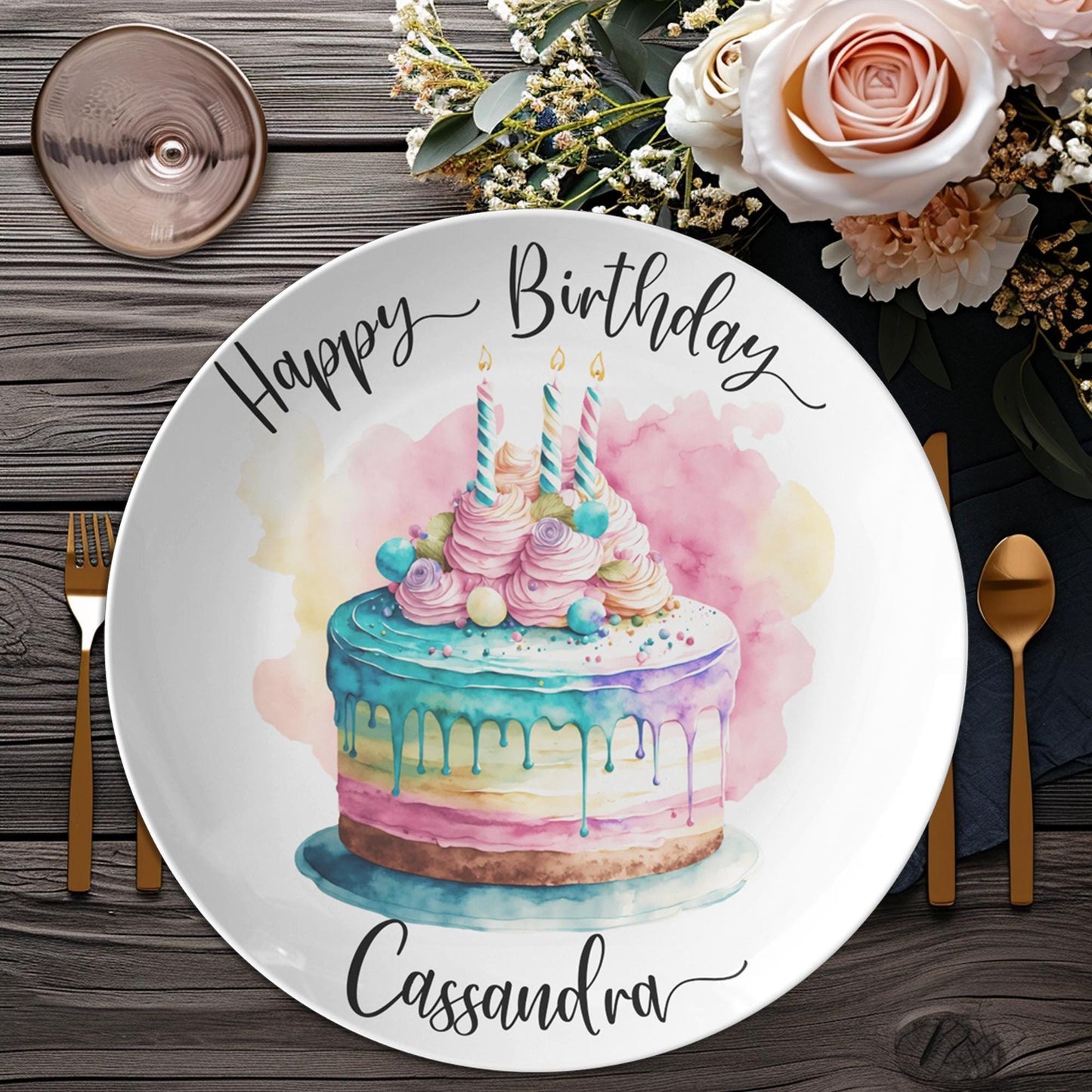 Birthday Plate Cake, 10" ThermoSaf Serving with Balloon Design