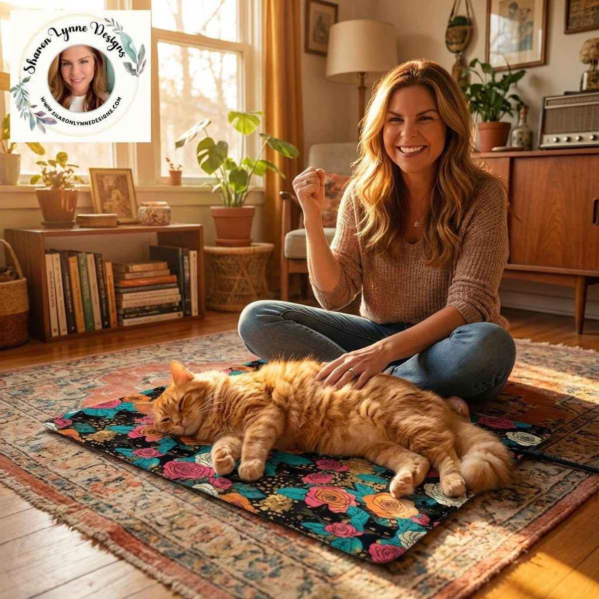 Cat Heating Pad - Warm Pet Bed Mat Electric Heated Blanket for Cats Small Animals