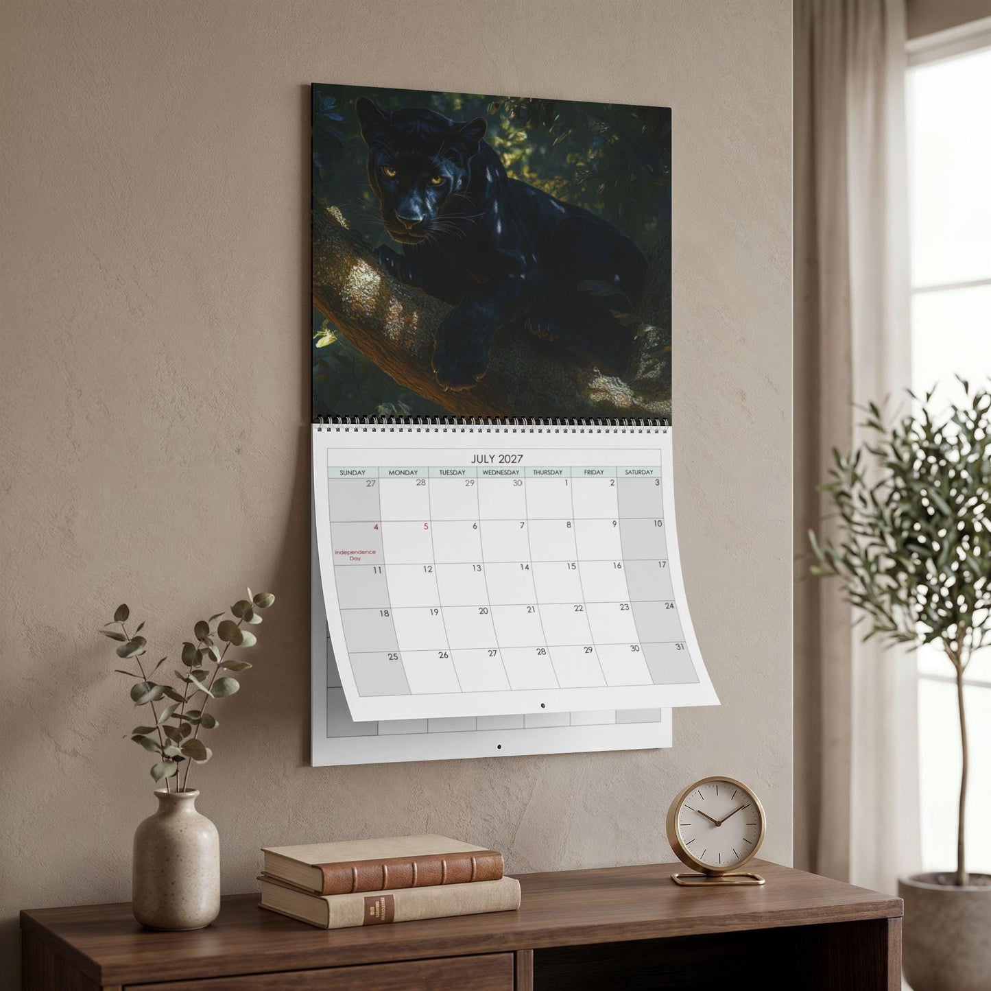 Big Cat Calendar 2027 - Feline Photography Wall Planner