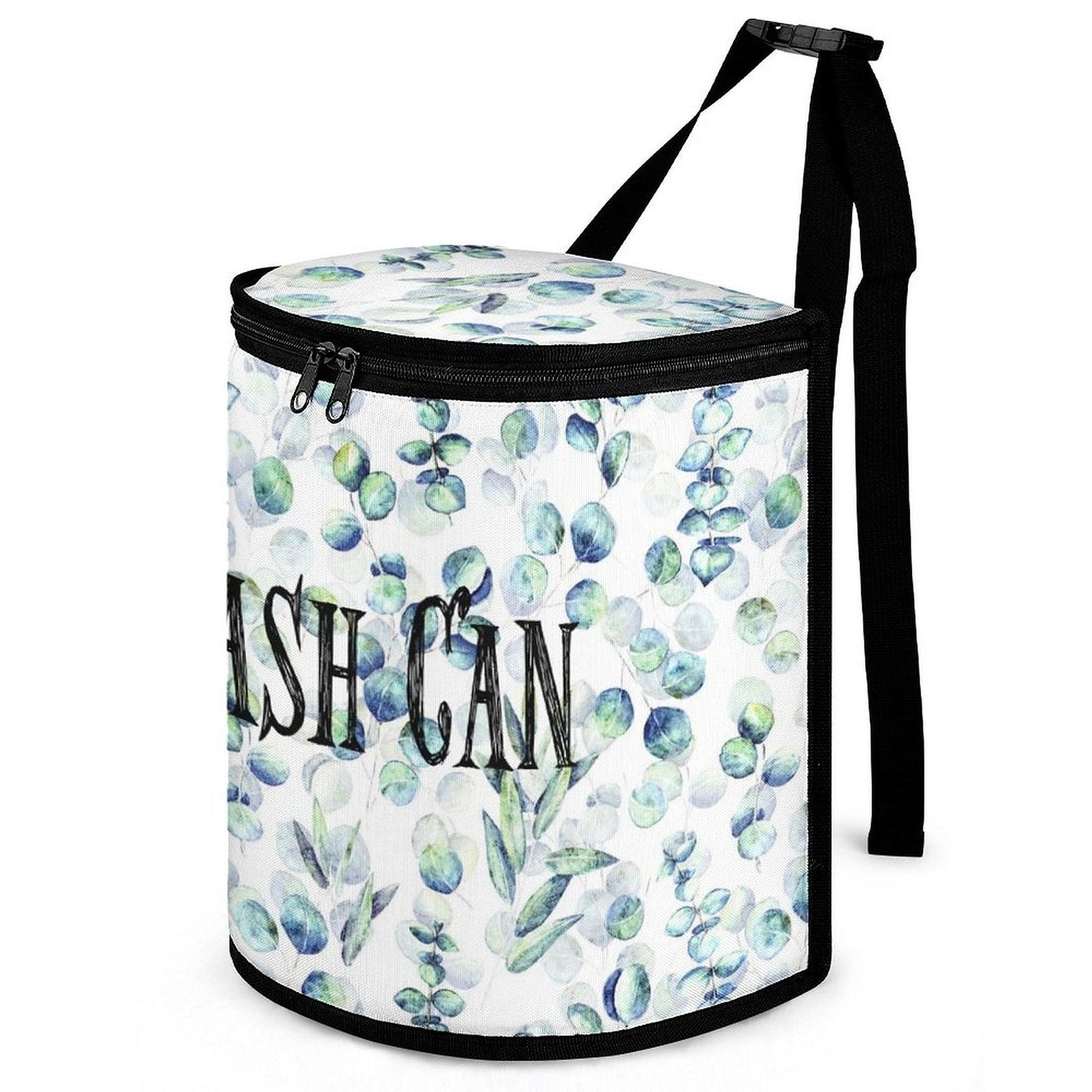 Floral Car Trash Can, Compact Hanging Bin for Travel and Vehicle Organization