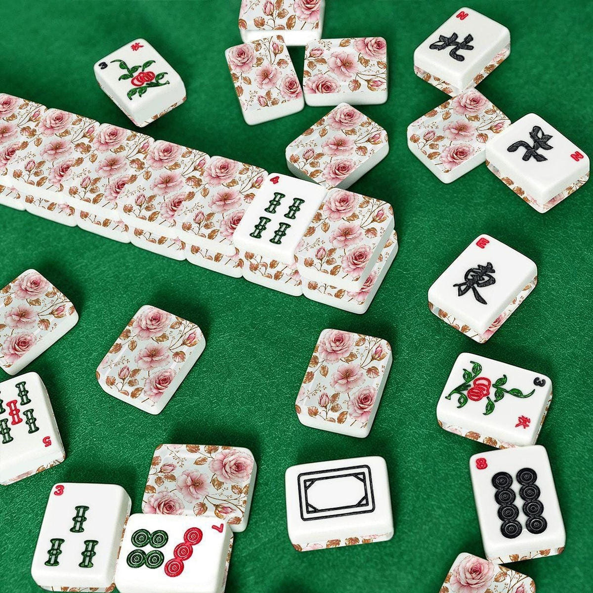 Rose Gold American Mahjong Set – 166 Piece Acrylic Tiles with Jokers