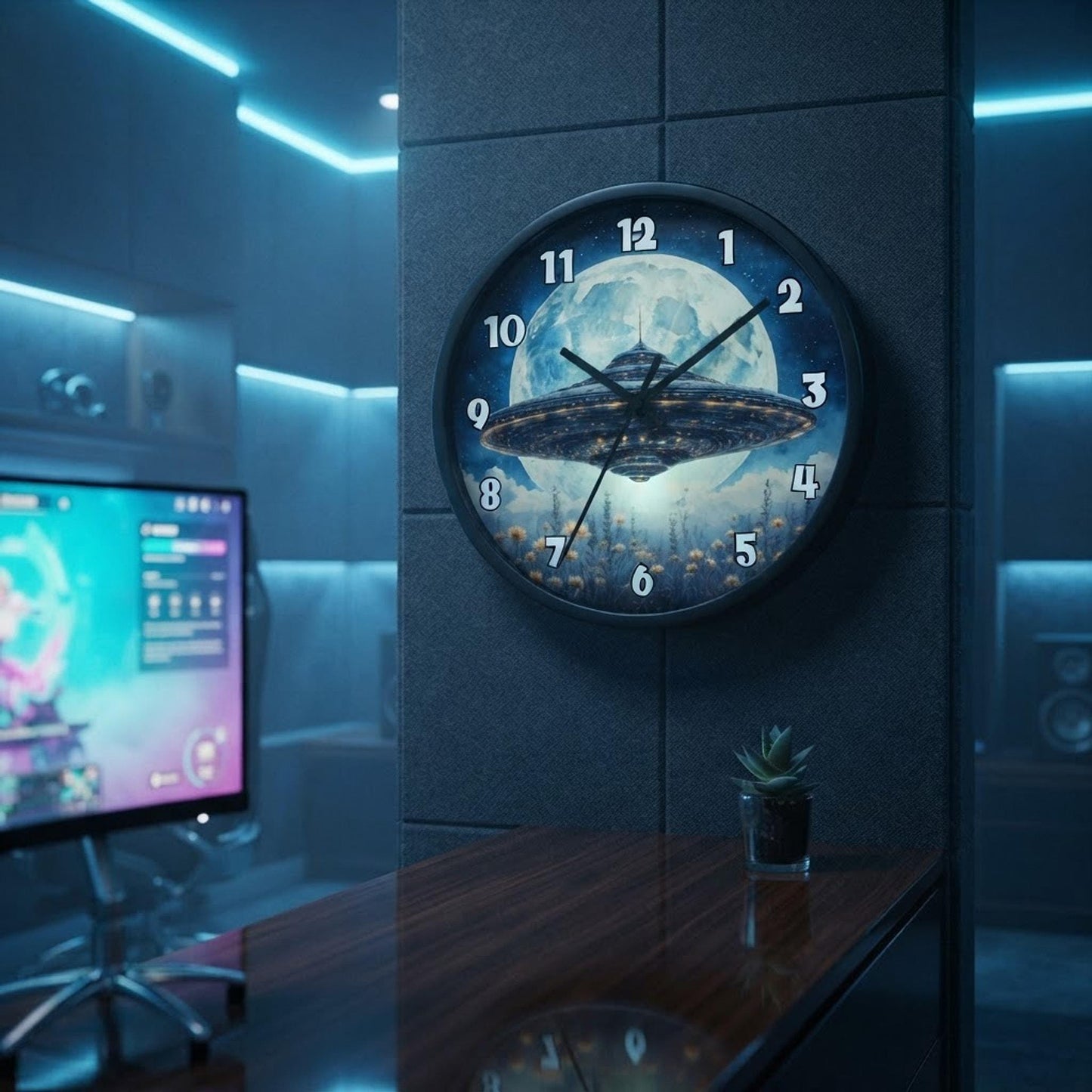 Operated Battery Wall Clock, 10-Inch Plexiglass Face with Silent Mechanism