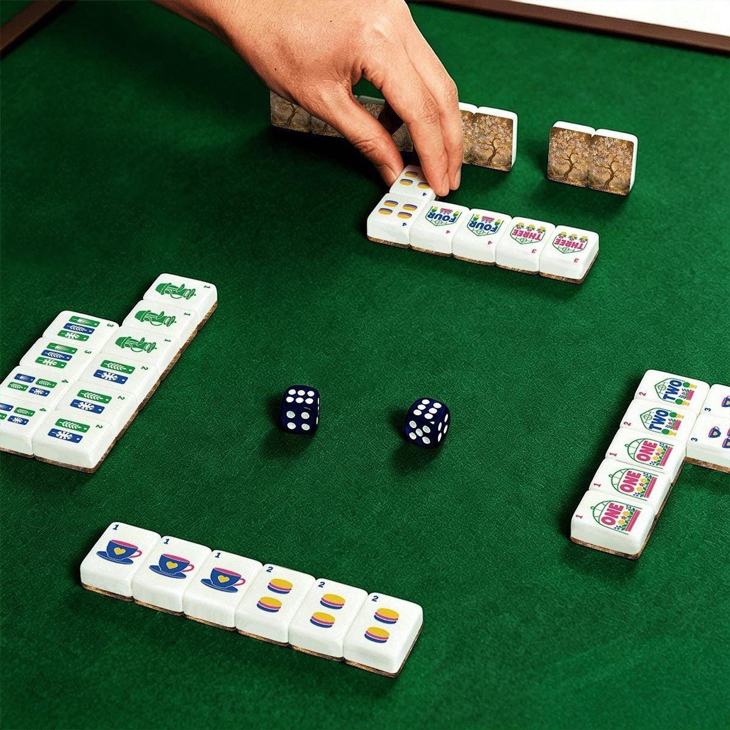 Tree Of Life American Mahjong Set, 160-Piece Acrylic With Jokers