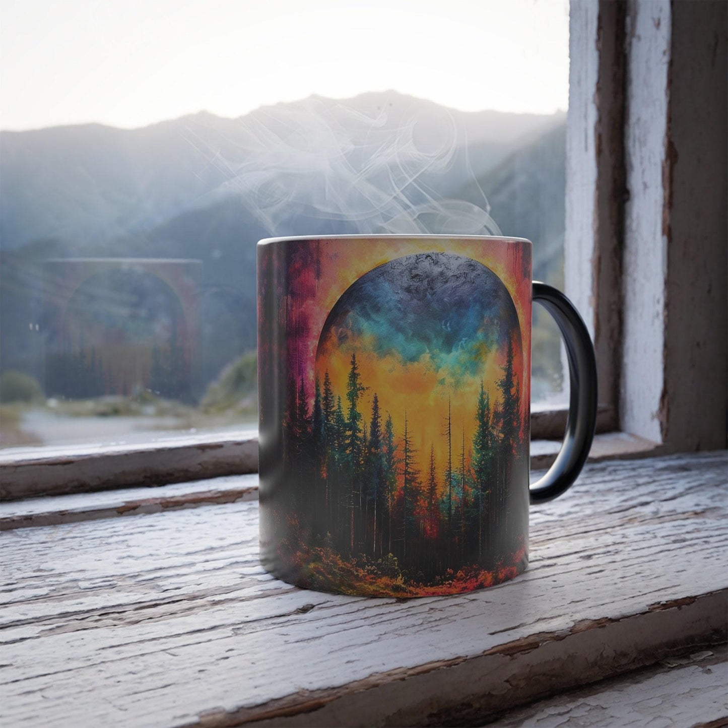 Personalized Ceramic Moon Mug, 11 Oz Color-Changing Design