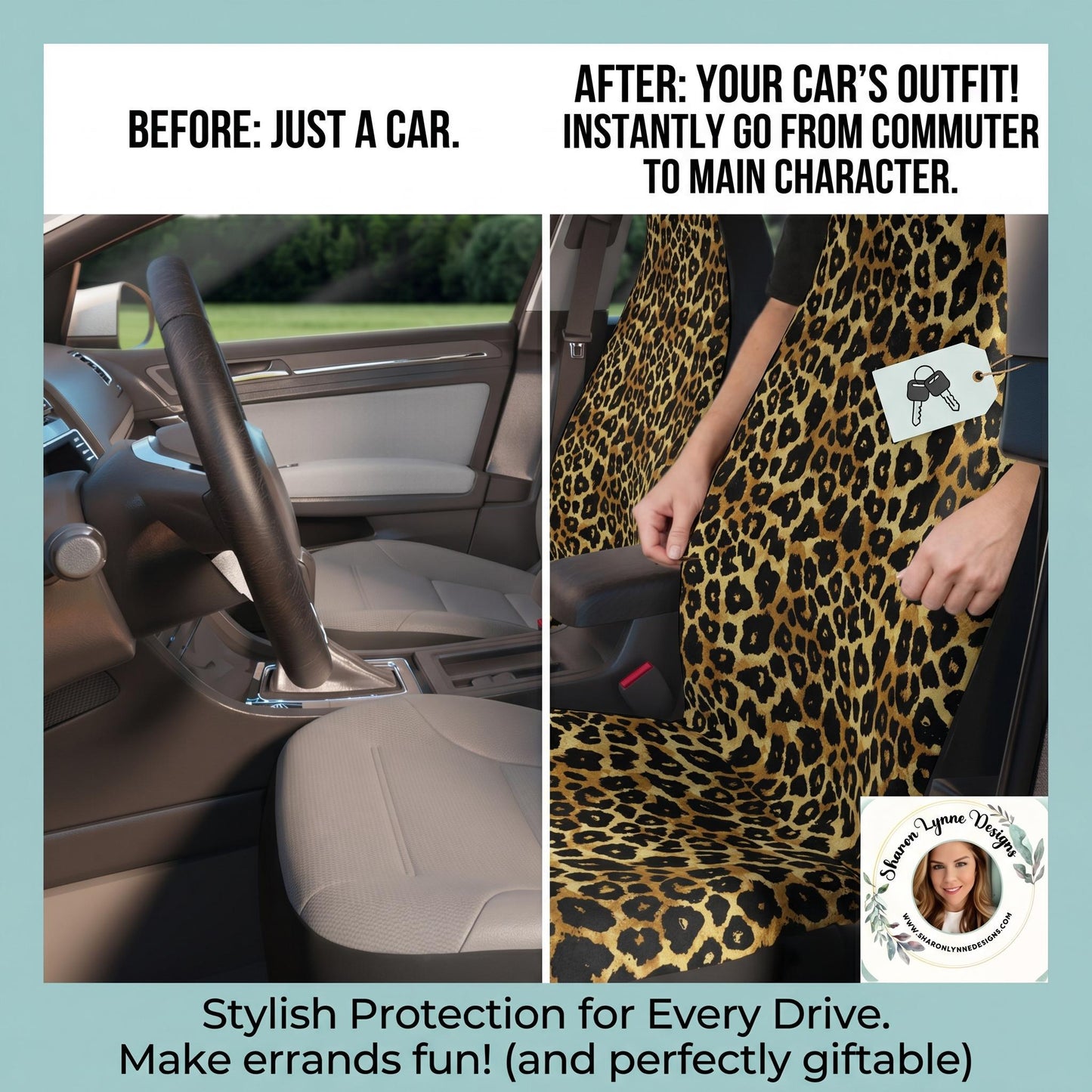 Automotive Equipment, Polyester Car Seat Covers, 2-Piece Sun Design with Elastic Fastening