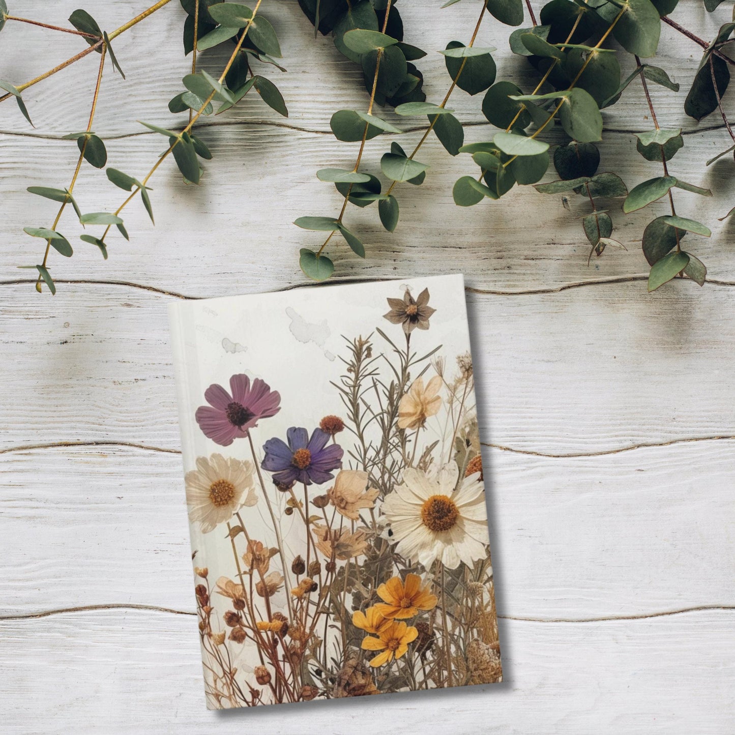 Floral Hardcover with 150 Lined Pages, Matte Finish