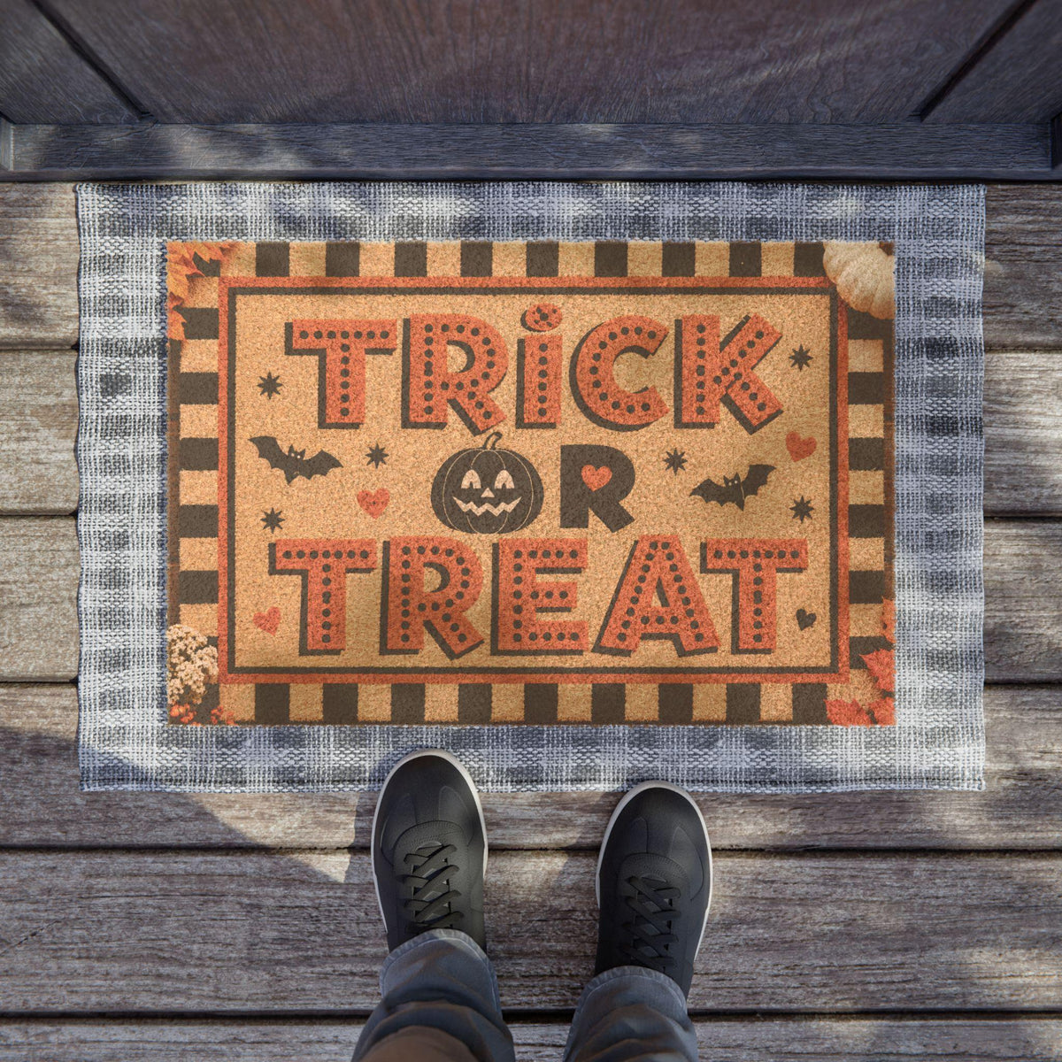 Halloween Coir Doormat, 24 × 16 Inch with Anti-Slip Backing