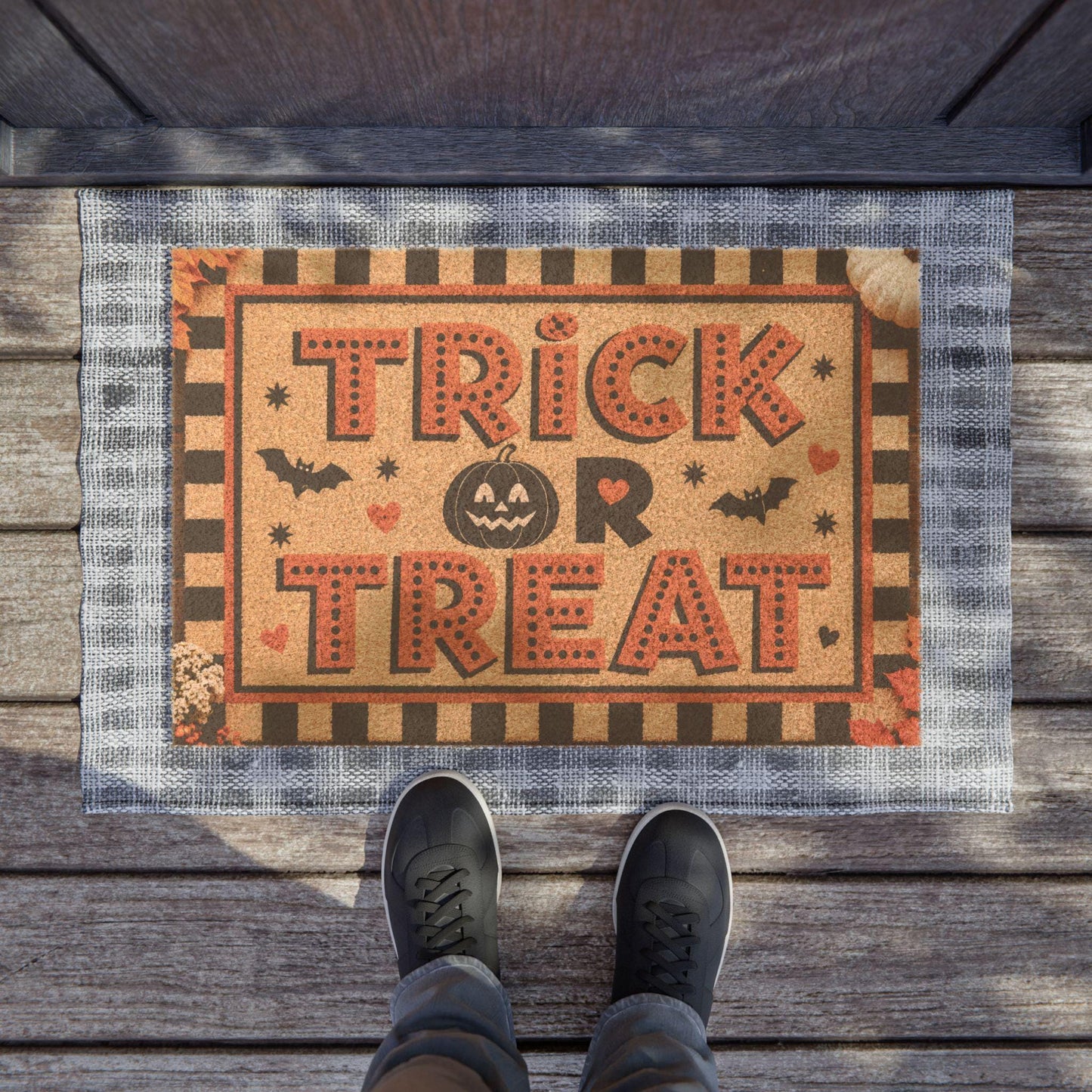 Halloween Coir Doormat, 24 × 16 Inch with Anti-Slip Backing