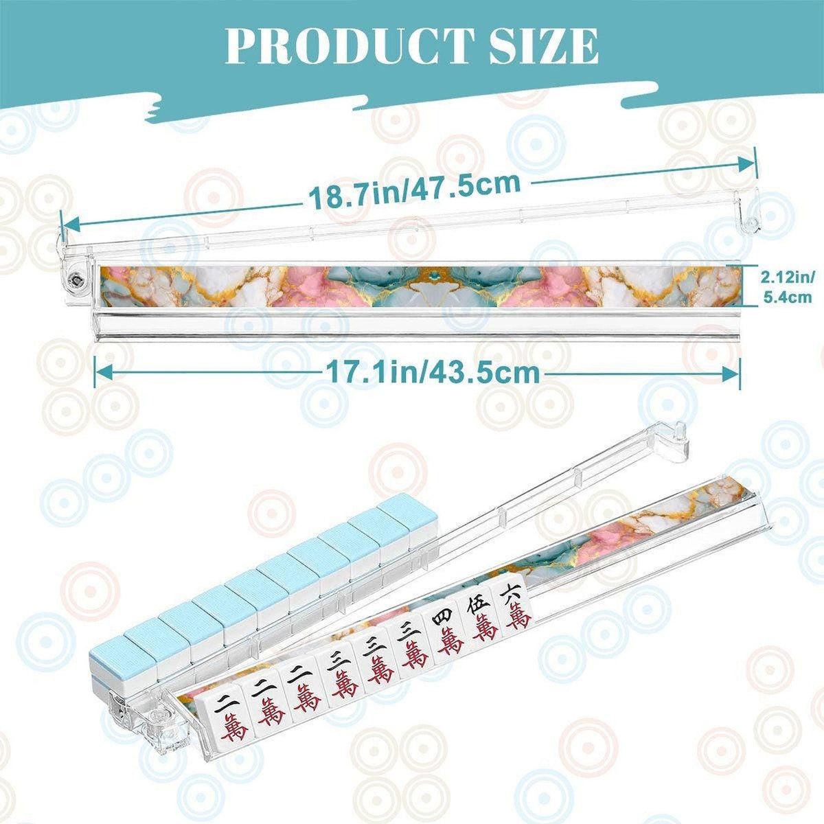 Marble Mahjong Tile Pusher Racks 4pcs