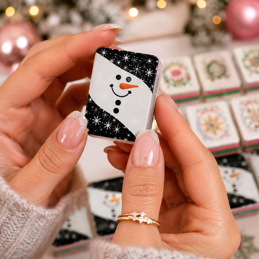 American Mahjong Set, 160 Acrylic Tiles with Custom Illustrated Snowman Jokers