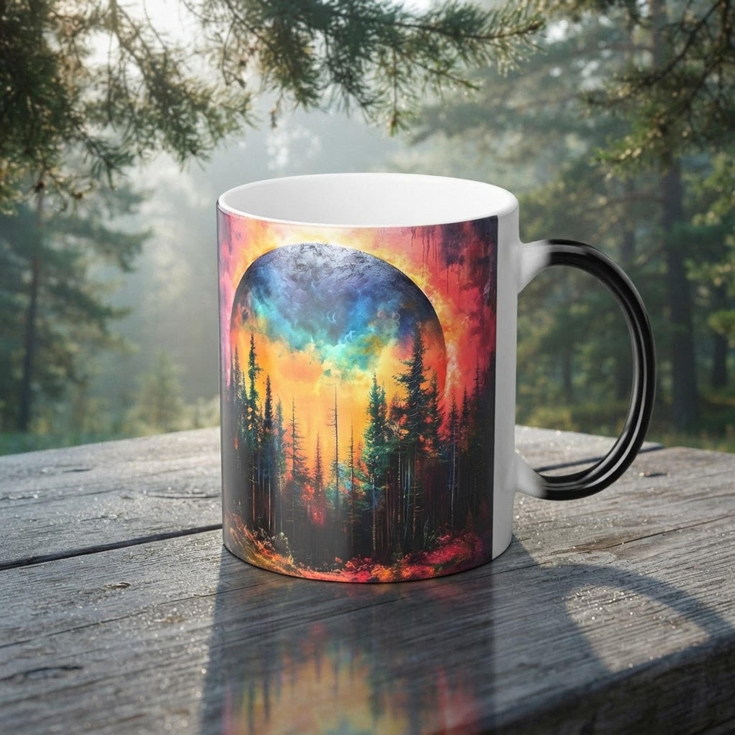 Personalized Ceramic Moon Mug, 11 Oz Color-Changing Design