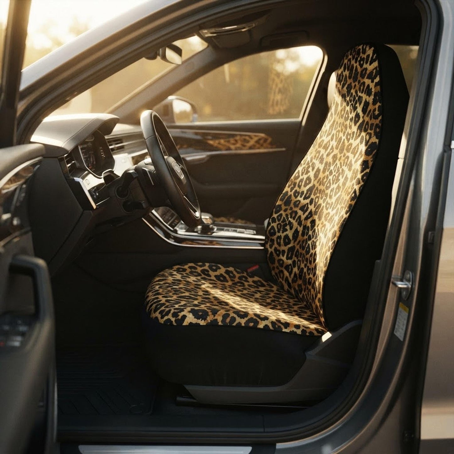 Automotive Equipment, Polyester Car Seat Covers, 2-Piece Sun Design with Elastic Fastening