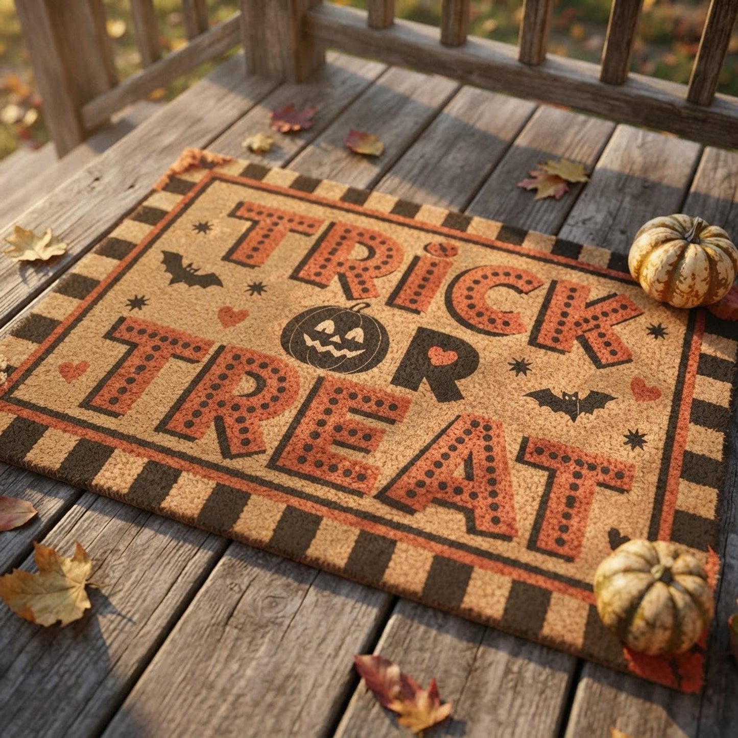 Halloween Coir Doormat, 24 × 16 Inch with Anti-Slip Backing