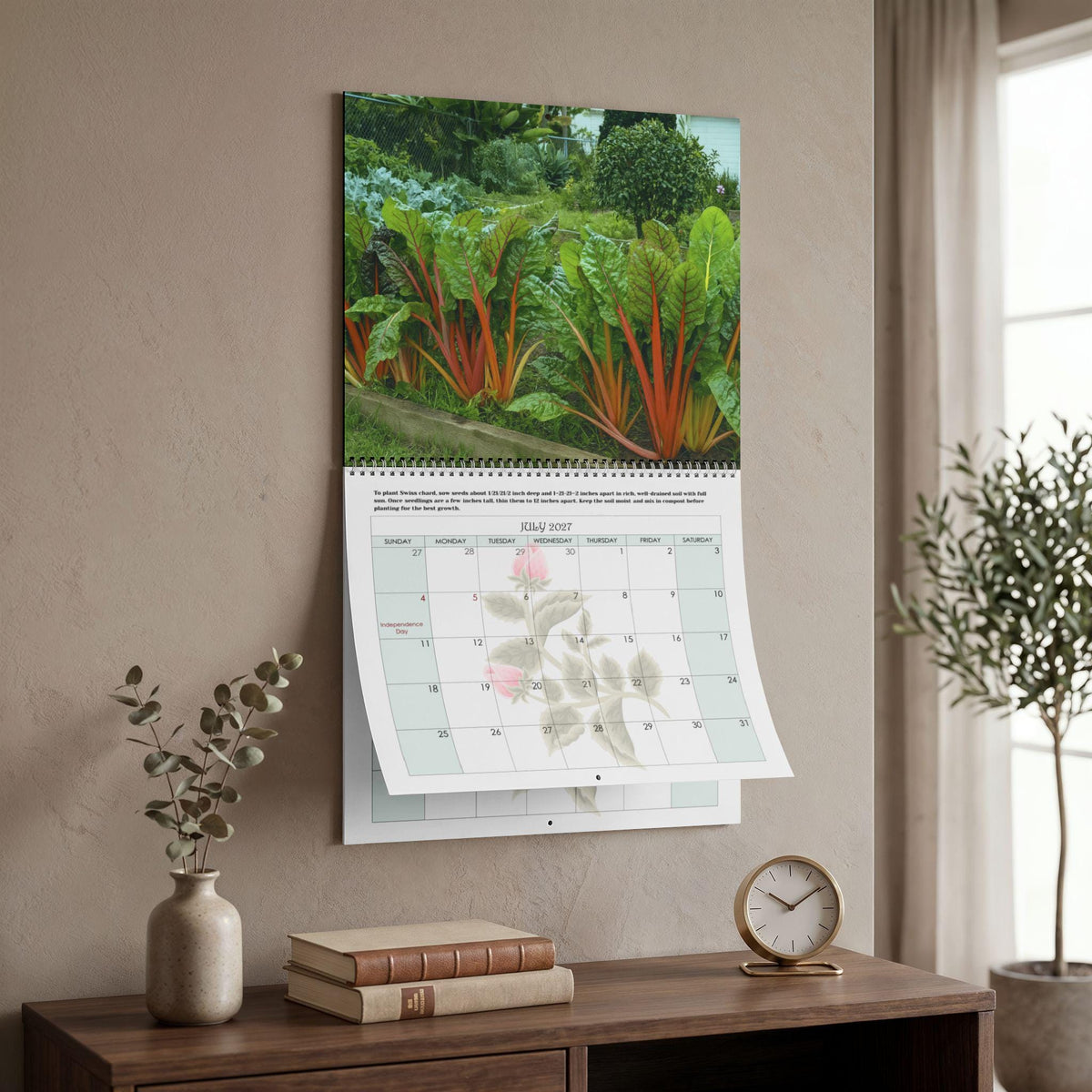 Planting Calendar 2027, Spiral-Bound Garden Planner with Writable Matte Grid Pages