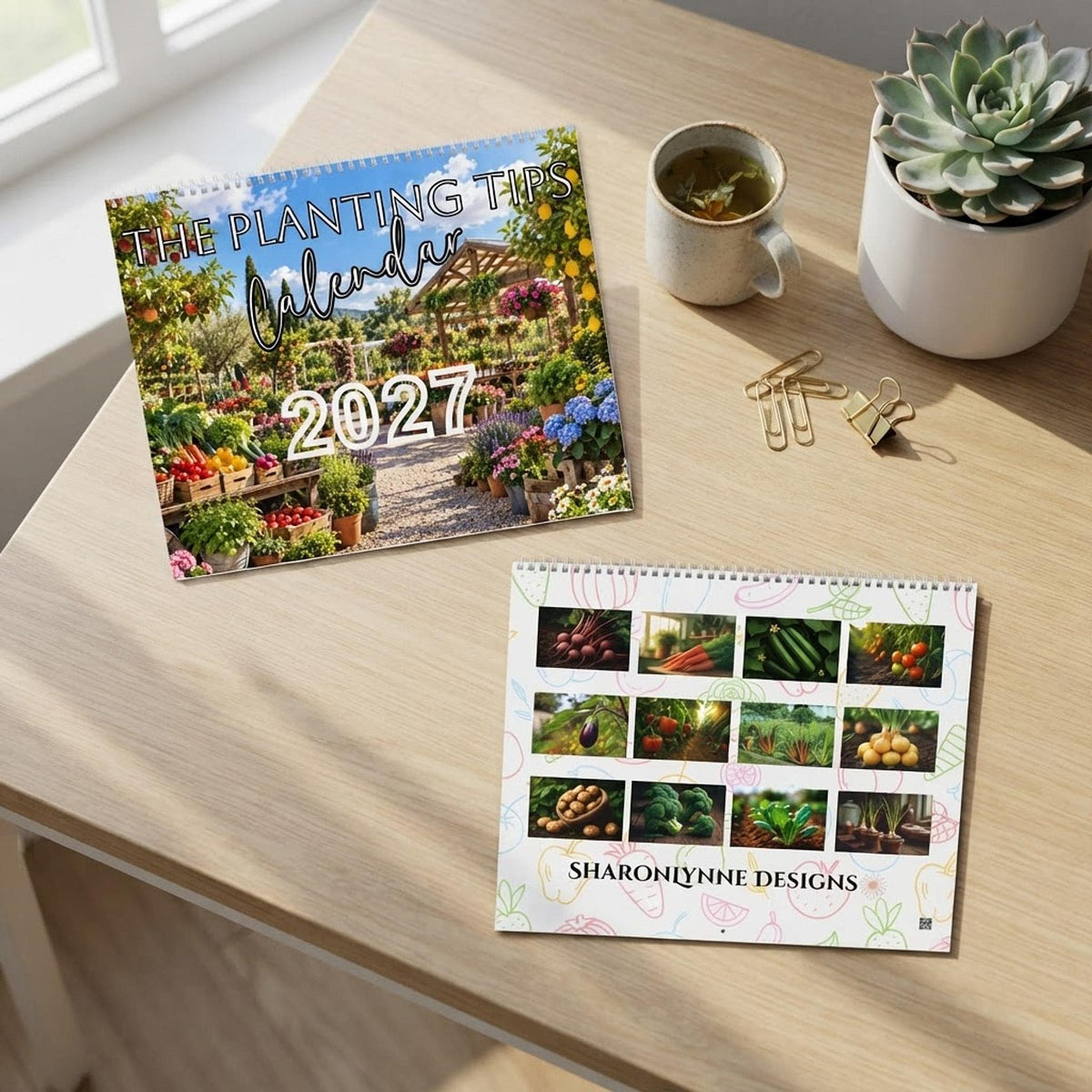 Planting Calendar 2027, Spiral-Bound Garden Planner with Writable Matte Grid Pages