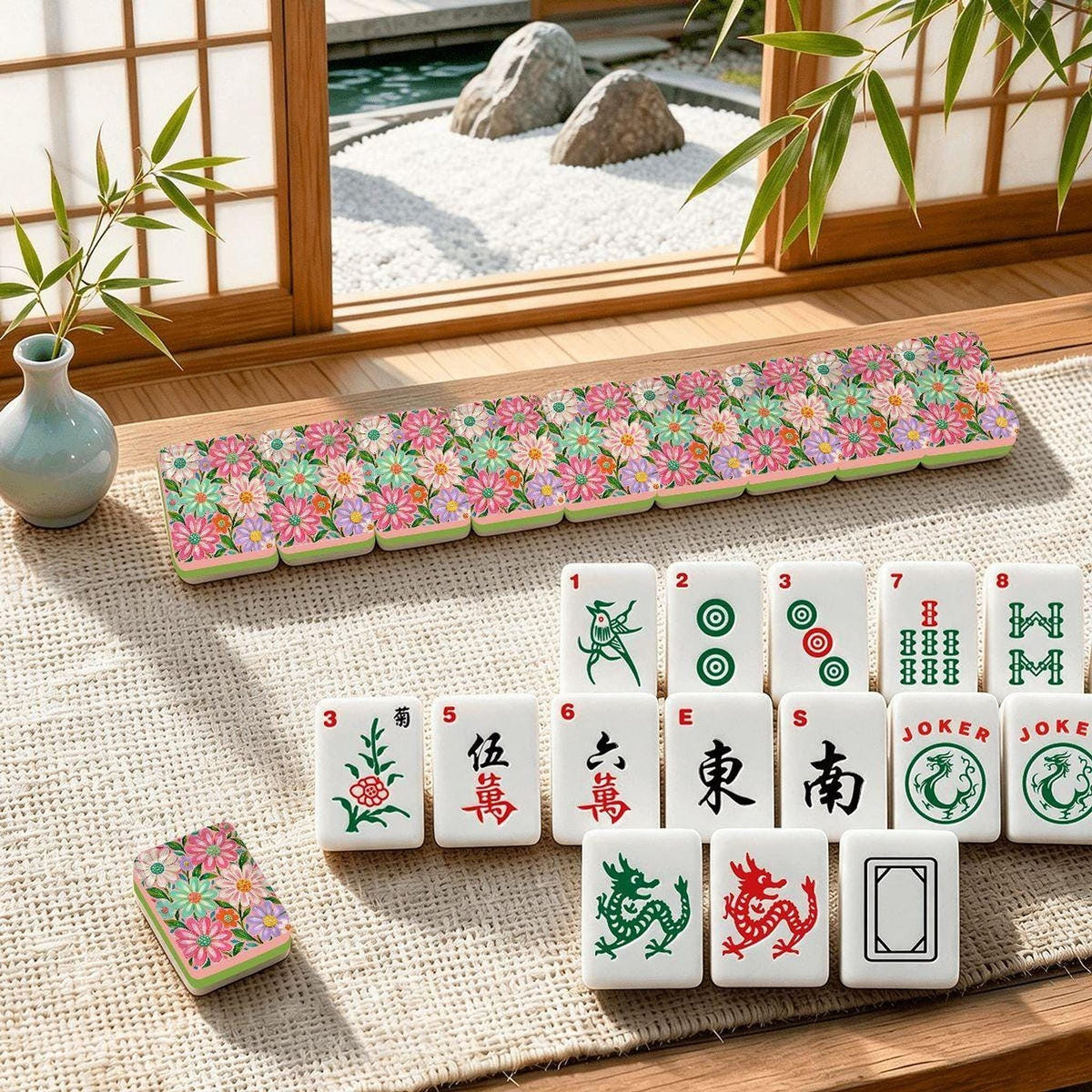 Dizzy Daisy Garden American Mahjong Tiles Set