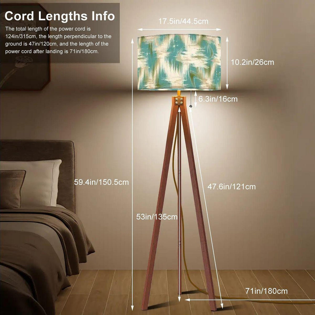 Retro Rhythm Tripod Floor Lamp (Made in USA)