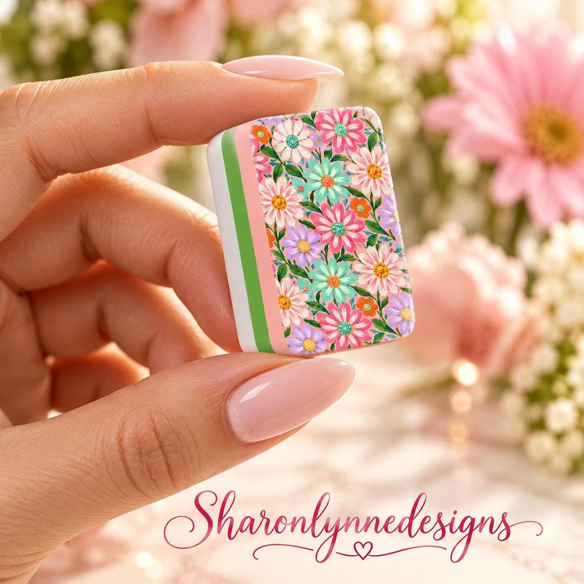 Dizzy Daisy Garden American Mahjong Tiles Set