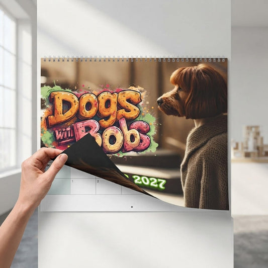 Dogs With Bobs Wall Calendar, Blank Monthly Layouts in Two Sizes
