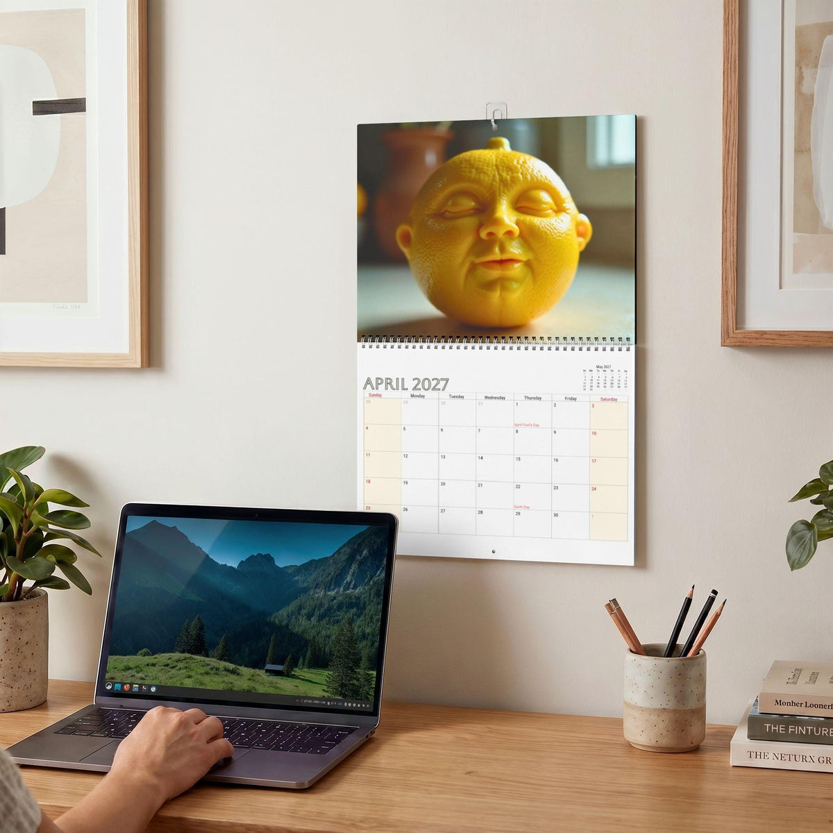 Funny Fruit Faces Wall Calendar 2027