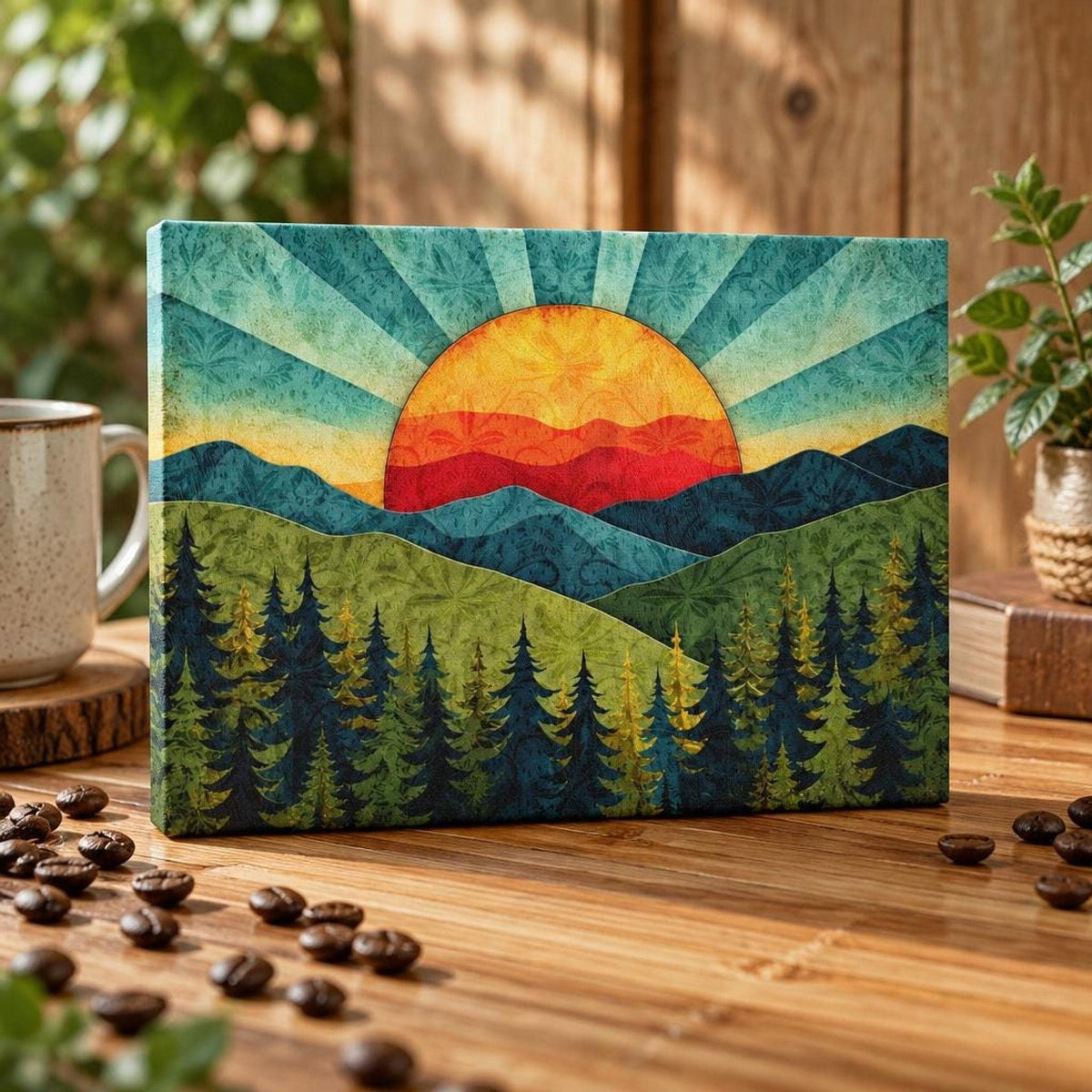 Mountain Forest Glass Cutting Board, Tempered in Two Sizes
