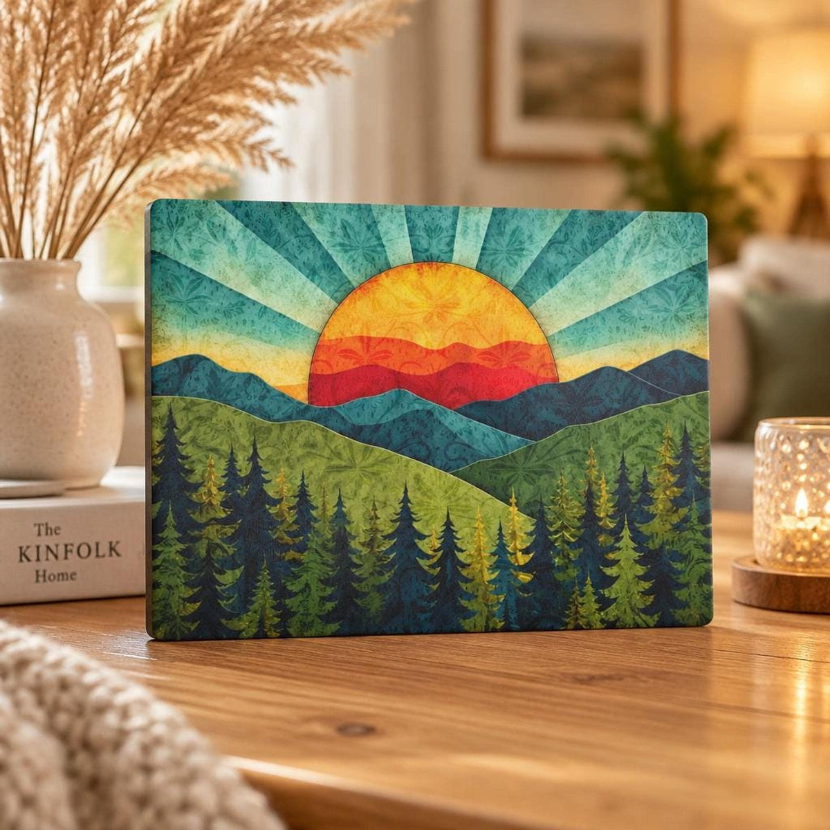 Mountain Forest Glass Cutting Board, Tempered in Two Sizes