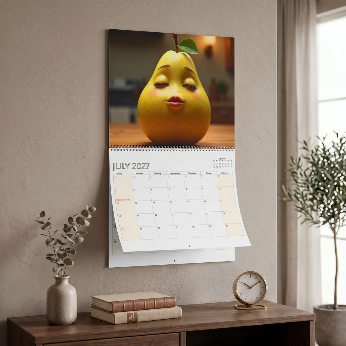 Funny Fruit Faces Wall Calendar 2027