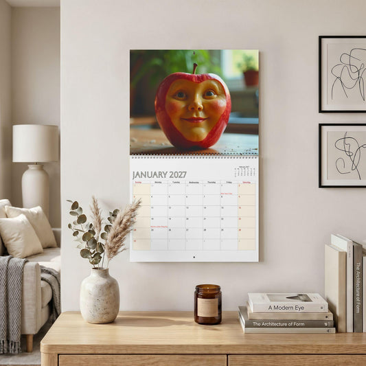 Funny Fruit Faces Wall Calendar 2027