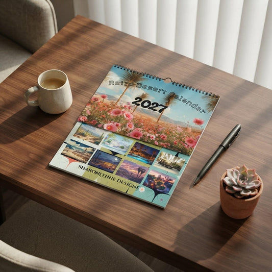 Retro Road Trip Wall Calendar 2027, Wire Bound Scenic Travel