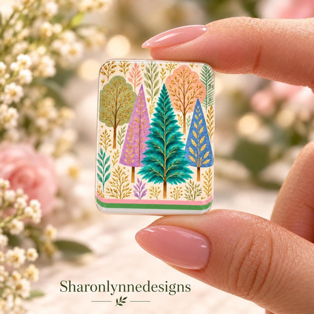 Sweet Serenity Grove American Mahjong Tiles 4 Layer Acrylic